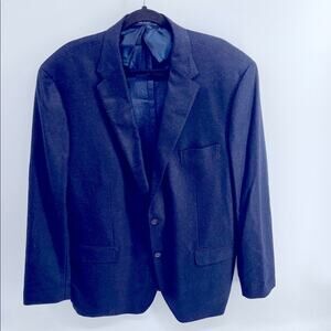 Cremieux Loro Piana 100% wool lightly lined navy two button single vent blazer